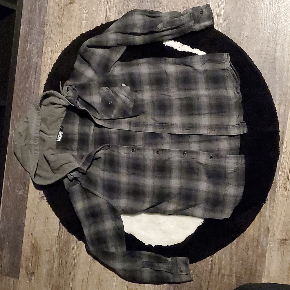 Van's small men's hooded flannel